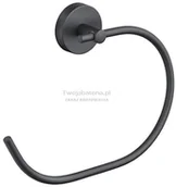 Wieszaki łazienkowe - Gedy Eros wieszak na ręcznik ring czarny 2370CZAR - miniaturka - grafika 1