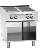 Piece, kotły  i płyty grzejne gastronomiczne - Bartscher Kuchnia elektryczna 4-płytowa | 16000W | 400V | 300x300mm | 800x900x(H)900mm 296215 - miniaturka - grafika 1