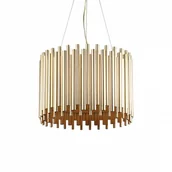 Lampy sufitowe - Ideal Lux Żyrandol Pan SP5 208817 nowoczesna oprawa wisząca w kolorze złotym 208817 - miniaturka - grafika 1