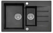 Zlewozmywaki - AXIS Zlewozmywak granitowy MOJITO 120 czarny nakrapiany (10) mojito12cn - miniaturka - grafika 1