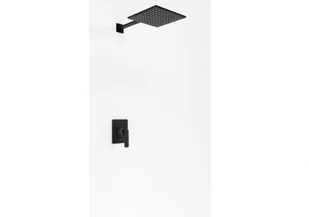 Kohlman Experience Black Zestaw prysznicowy podtynkowy z deszczownicą 30 cm czarny mat QW220EBQ30 - Zestawy prysznicowe - miniaturka - grafika 2
