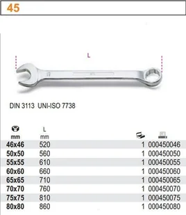 Beta KLUCZ PŁASKO-OCZKOWY WZMOCNIONY 46X46MM 45/46 - Klucze i nasadki - miniaturka - grafika 2
