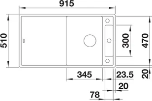 Blanco AXIA III 5 S 523205 antracyt - Zlewozmywaki - miniaturka - grafika 3