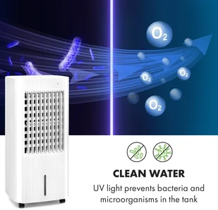 Klarstein Klarstein Iceberg Pure, chłodnica powietrza, natężenie przepływu powietrza: 283 m/h, 65 W, zbiornik: 5 l HTR7-IcebergPureW - Klimatory - miniaturka - grafika 7