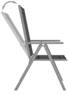 vidaXL 7-cz. zestaw mebli jadalnianych do ogrodu, aluminium 3070636 - Meble ogrodowe - miniaturka - grafika 8