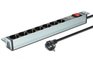 Listwy zasilające - Assmann Listwa zasilająca PDU 19, 1U, 7 moc: 16A, 4000W, aluminiowa, włą (DN-95407) - miniaturka - grafika 1