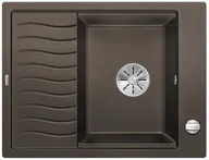 Zlewozmywaki - Blanco ELON 45 S Silgranit PuraDur Kawowy odwracalny korek auto. InFino kratka ociekowa 524823 - miniaturka - grafika 1