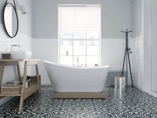 Corsan Wanna wolnostojąca Estella 170 cm z wykończeniem białym S-302XLWH - Wanny - miniaturka - grafika 5