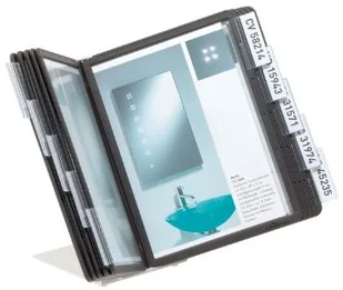 DURABLE 550601 VARIO A5 TABLE 10 zestaw stołowy z 10 panelami A5 czarny zestaw 550601 - Artykuły biurowe - miniaturka - grafika 2