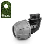 Akcesoria hydrauliczne - BRADAS Kolanko do rur PE 32mm / GW1" 90° PN10 BRADAS 7223 DSRA10K32F1 - miniaturka - grafika 1