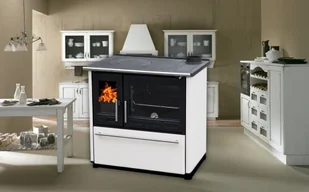 584 TOPSTOVE Kuchnia stalowo żeliwna z piekarnikiem 8kW bez płaszcza wodnego wylot spalin 120mm kolor biały) 58477289 - Kuchnie węglowe - miniaturka - grafika 5
