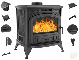 piec koza kominek K6 dopowietrzenie auto 5 kW - Piece wolnostojące - miniaturka - grafika 2