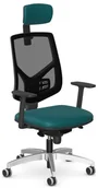Fotele i krzesła biurowe - Intarseating Krzesło gabinetowe BERMEN z zagłówkiem, podstawa aluminiowa KA-BREMEN-TM-101-01 - miniaturka - grafika 1