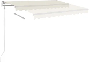 VidaXL Lumarko Ręcznie zwijana markiza, 450x350 cm, kremowa! 3068997 VidaXL - Markizy - miniaturka - grafika 3