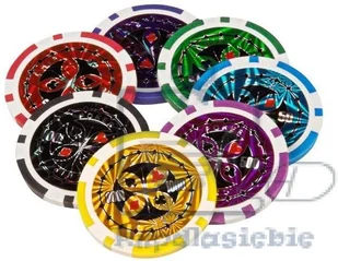 Garthen Zestaw do pokera 1000 szt żetonów OCEAN Trolley - Zestawy do pokera - miniaturka - grafika 3