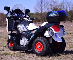 Super-Toys MEGA WIELKI MOTOR HERO Z DŹWIĘKAMI NA POMPOWANYCH KOŁACH NOWOŚĆ / 8815 12 V CH-8815-AIR-BIAŁY - Pojazdy elektryczne dla dzieci - miniaturka - grafika 15