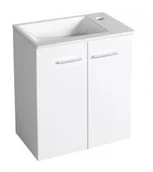 Szafki łazienkowe - Aqualine ZOJA szafka umywalkowa 49x50x24,6cm, 2 drzwi, biała 51047 - miniaturka - grafika 1