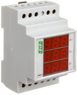 Inne urządzenia pomiarowe - F&F Amperomierz 3-fazowy cyfrowy modułowy 0-20A do pomiaru bezpośredniego DMA-3 20A DMA-3 - miniaturka - grafika 1