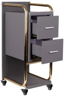 GABBIANO POMOCNIK FRYZJERSKI SOLO ZŁOTO SZARY 135396 - Meble fryzjerskie - miniaturka - grafika 8