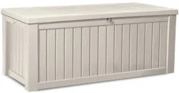 Keter Skrzynia ogrodowa KETER Rockwood Box, kremowa, 155x72x64 cm, 570 l - Pojemniki na zabawki - miniaturka - grafika 2
