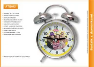 Zegary - Atrix Metalowy budzik reklamowy z dzwonkami ATB045 - miniaturka - grafika 1