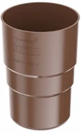Rynny i akcesoria - Cellfast Złączka rury spustowej 63 mm PVC brąz - miniaturka - grafika 1