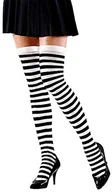 Stroje karnawałowe - Widmann Andreas 1861b  czarno-białe paski rajstopy dla dorosłych, Rozmiar uniwersalny SA-1861B - miniaturka - grafika 1