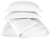 Pościel dla dzieci - De Witte Lietaer Pościel de Witte lietaer zygo poszewka na kołdrę + 2 poszewki na poduszkę z kierownicy czesana bawełna biały 200 x 220 cm Parure Zygo White/Blanc 200 - miniaturka - grafika 1