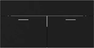 VidaXL Lumarko Zestaw mebli łazienkowych, czarny, płyta wiórowa! 3071694 VidaXL - Meble łazienkowe - miniaturka - grafika 26