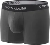 Bielizna sportowa męska - ComfyBalls COMFYBALLS bokserki LONG COTTON szaro-czarne - miniaturka - grafika 1