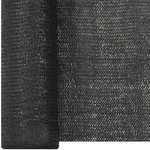 vidaXL Siatka cieniująca, czarna, 1,8x50 m, HDPE, 195 g/m vidaXL - Akcesoria do ogrodzeń - miniaturka - grafika 4