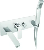 Baterie podtynkowe - Ferro FERROAlgeo Square - bateria wannowa podtynkowa ścienna BAQ11P - miniaturka - grafika 1