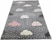 Dywany dla dzieci - Dywan Avanos Kids 3D 160x230 chmury chmurki różowy - miniaturka - grafika 1
