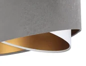 Lampy sufitowe - EULUNA Lampa wisząca Vivien, szara/biała/złota - miniaturka - grafika 1