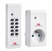 Gniazdka elektryczne - Maclean Gniazdko sterowane pilotem wew 1szt - programowalne + bateria do pilota MCE151 CEN-46756 - miniaturka - grafika 1