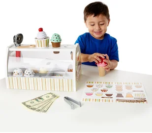 Melissa&Doug Drewniany Zestaw do Lodów Lodziarnia Melissa 19286 - Zabawki AGD - miniaturka - grafika 7