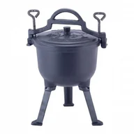 Kociołki - Kamille Kociołek garnek żeliwny myśliwski z powłoką marmurkową 8L 4801M - miniaturka - grafika 1