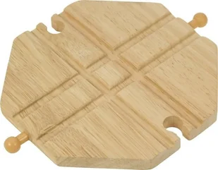 Drewniana kolejka Skrzyżowanie Torów dla pociągów - Pociągi dla dzieci - miniaturka - grafika 2