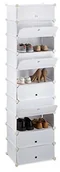 Szafki na buty - Relaxdays szafka na buty 10 poziomów, nie zajmuje dużo miejsca, wys. x szer. x głęb. ok. 176 x 49 x 37 cm, różnekolory. 10021963_49 - miniaturka - grafika 1