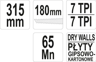Yato PIŁA 180 MM DO PŁYT G.K YT-31343 ZYSKAJ RABAT 30 ZŁ YT-31343 - Inne urządzenia budowlane - miniaturka - grafika 3