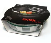 Naczynia żaroodporne - Simax NACZYNIE OKRĄGŁE ŻAROODPORNE Z POKRYWĄ 1,5+1 L 3480 - miniaturka - grafika 1