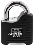 Kłódki - Burg Wächter Alpha 800 65 SB bardzo twarda kłódka, grubość pałąka 11 mm, ochrona przed wierceniem lub obcięciem, 2 kluczyki Alpha 800 65 SB - miniaturka - grafika 1