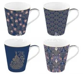 Kubki - Nuova Cer Easy life r2s KUBKI PORCELANOWE - COFFEEMANIA PEACOCK paw - KPL. 4 Szt. R0128PECK - miniaturka - grafika 1