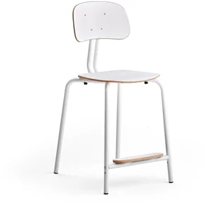 AJ Produkty Krzesło szkolne YNGVE, 4 nogi, biały, biały, 610 mm - Meble do szkół i przedszkoli AJ Produkty Krzesło szkolne YNGVE, 4 nogi, biały, biały, 610 mm - Meble do szkół i przedszkoli - miniaturka - grafika 1