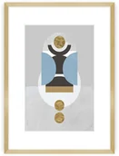 Obrazy i zdjęcia - Dekoria Plakat Geometric Shapes I 30 x 40 cm Ramka Złota 219A-000-54 - miniaturka - grafika 1