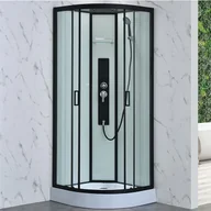 Kabiny z hydromasażem - Kabina prysznicowa niski brodzik hydromasaż biały środek 90x90 WSH311B WSH311B - miniaturka - grafika 1