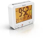 Zegary - Hama RC550 budzik z ze światłem nocnym z czujnikiem, funkcją drzemki, wyświetla temperaturę i datę, kolor biały 00136296 - miniaturka - grafika 1