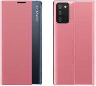 Etui i futerały do telefonów - OEM clear View New Sleep Case pokrowiec etui z klapką z funkcją podstawki Samsung Galaxy A03s (166,5) różowy - miniaturka - grafika 1