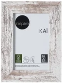Ramki na zdjęcia - INSPIRE Ramka KAI 10 x 15 cm biała shabby MDF INSPIRE - miniaturka - grafika 1