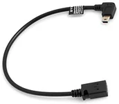 Kable USB - System-S Mini USB kątowy 90 ° po lewej stronie pod różnym kątem wtyczka do gniazda mini USB kabel do transmisji danych kabel ładujący 27 cm 53525906 - miniaturka - grafika 1